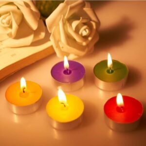 Wax Handmade Rose Flower Tea Light Candles – Perfect for Valentine’s Day & Diwali Festival Décor